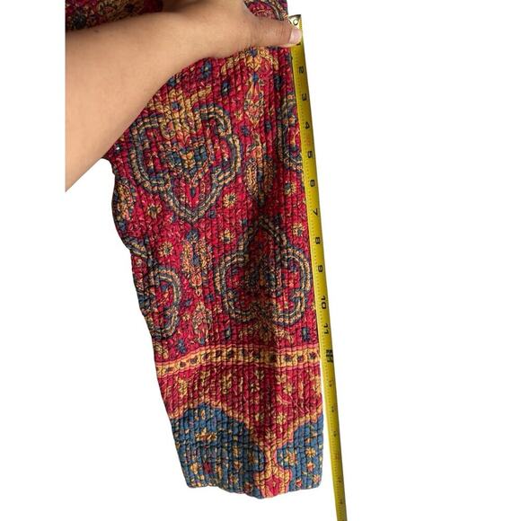 ORVIS 100% Cotton Women Reversible Red Jacket Quilted Boho Paisley Button Sz M - Picture 12 of 12